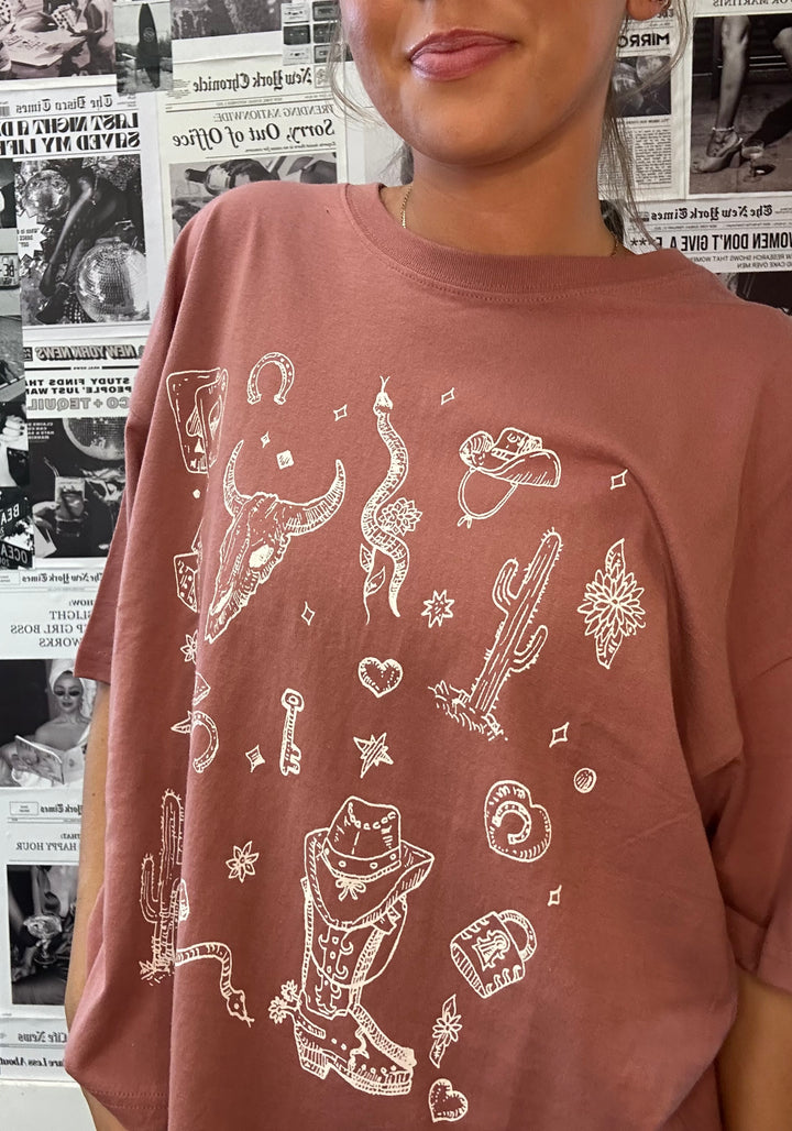 Wild West Collage Graphic Tee