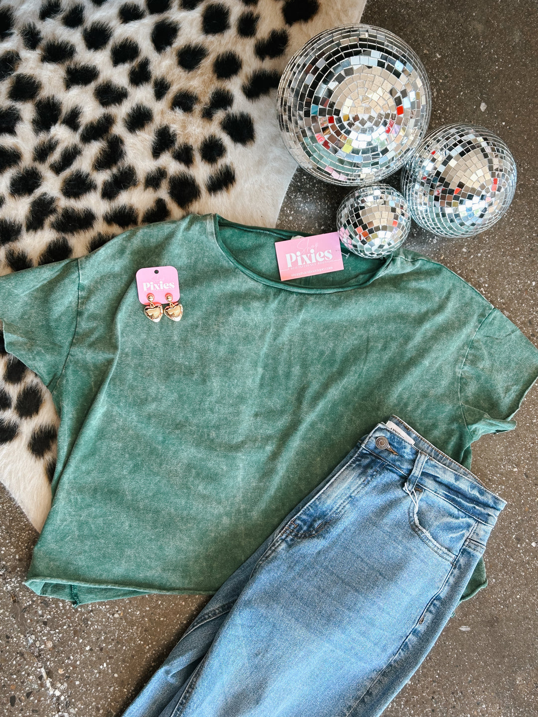 The Jackylin Acid Wash Crop Top