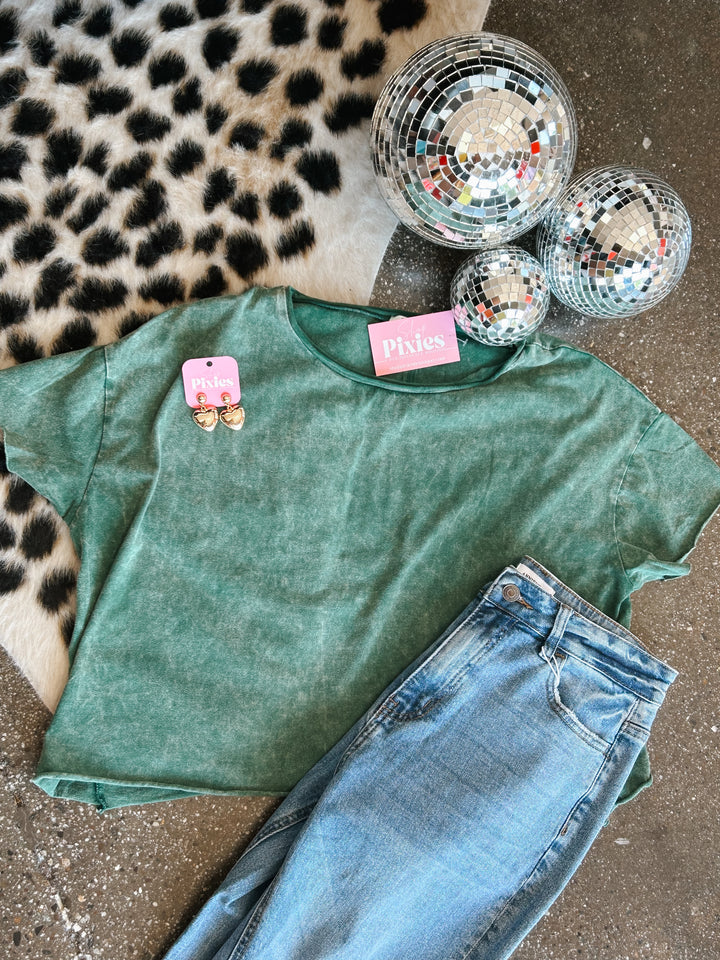 The Jackylin Acid Wash Crop Top