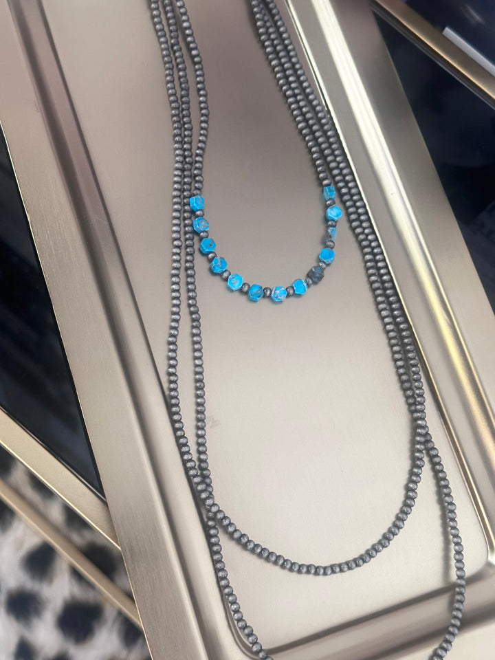 The Nikki Turquoise Layered Necklace