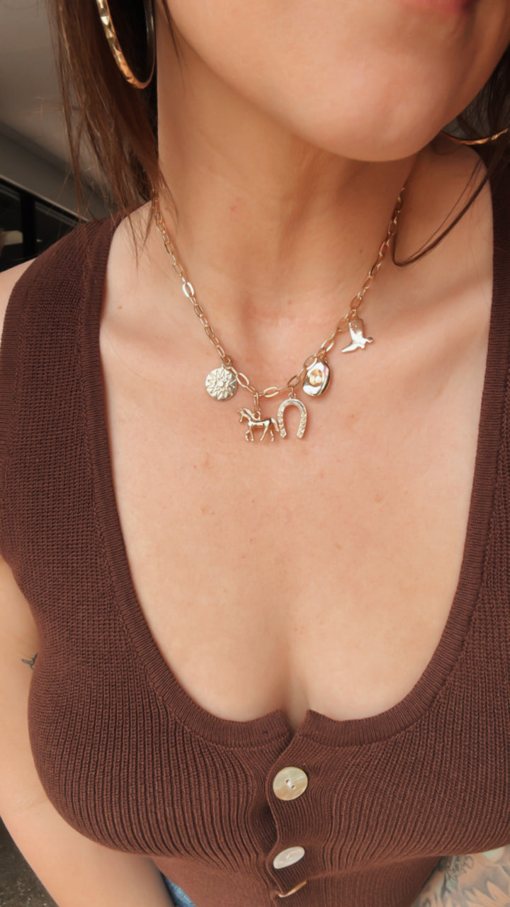 The Callie Western Charm Necklace