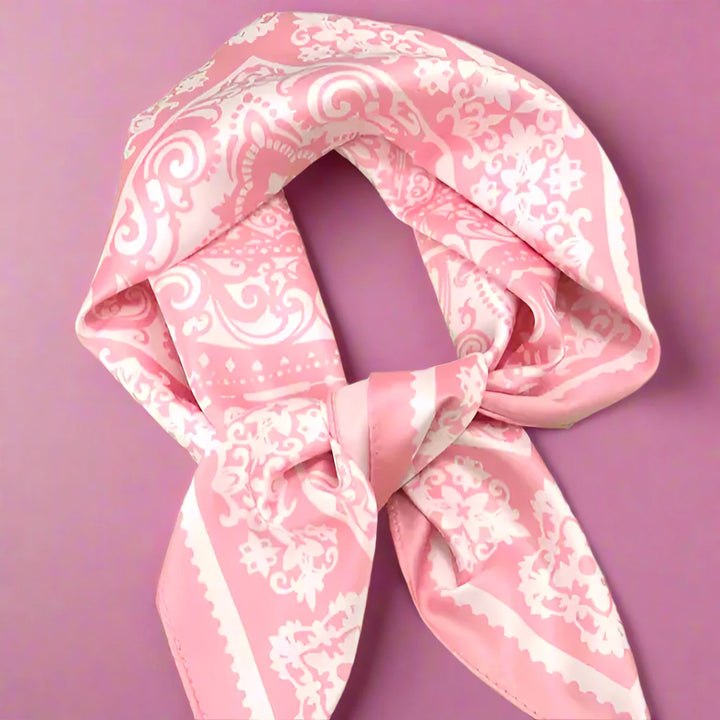 Paisley Pink Silky Scarf