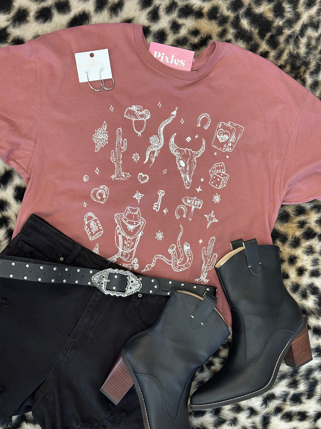 Wild West Collage Graphic Tee
