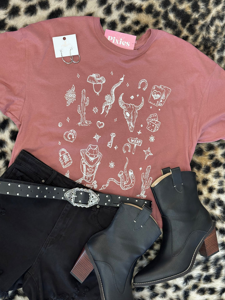 Wild West Collage Graphic Tee