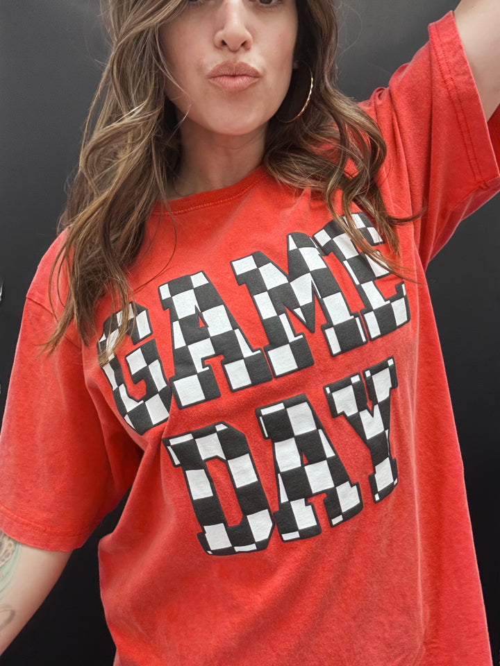 PUFF GAMEDAY CHECKERED GRAPHIC TEE