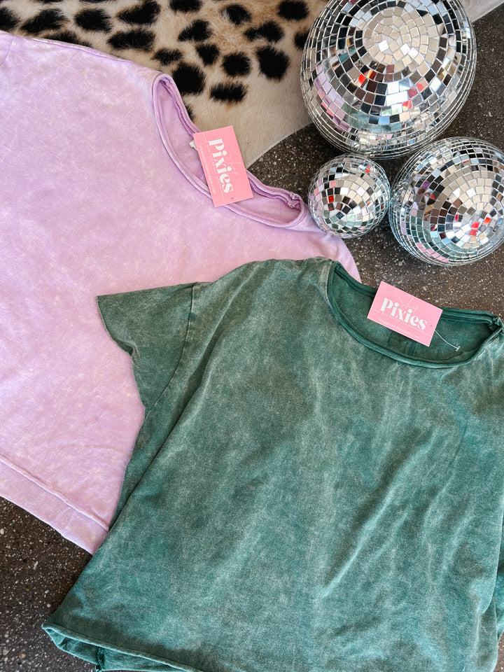 The Jackylin Acid Wash Crop Top