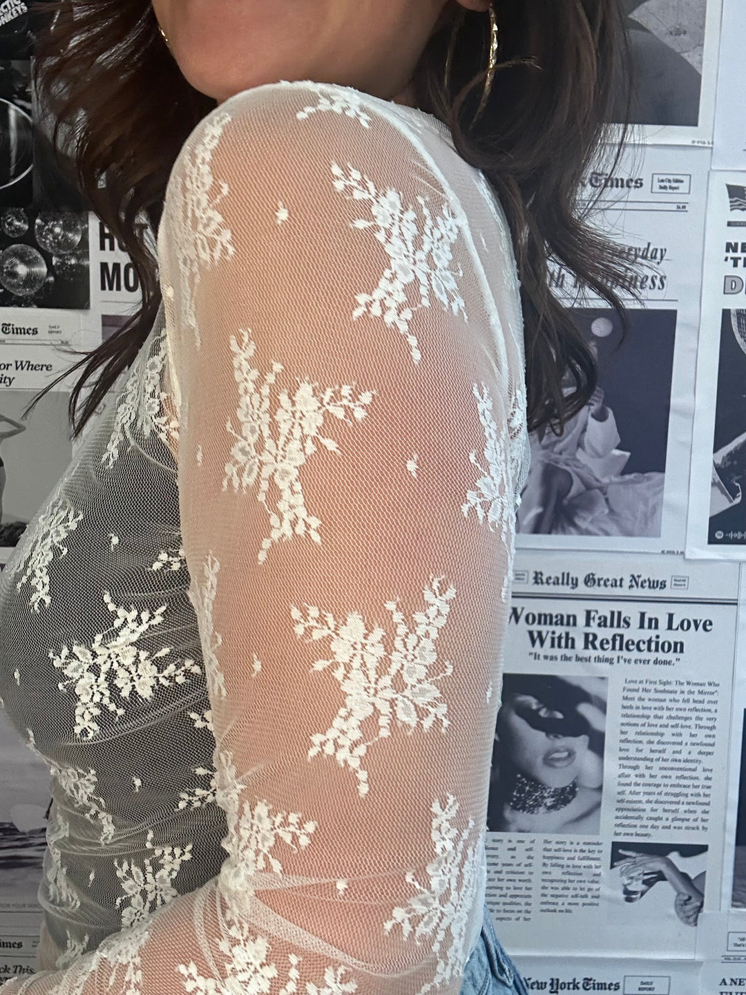 Lace Long Sleeve Top