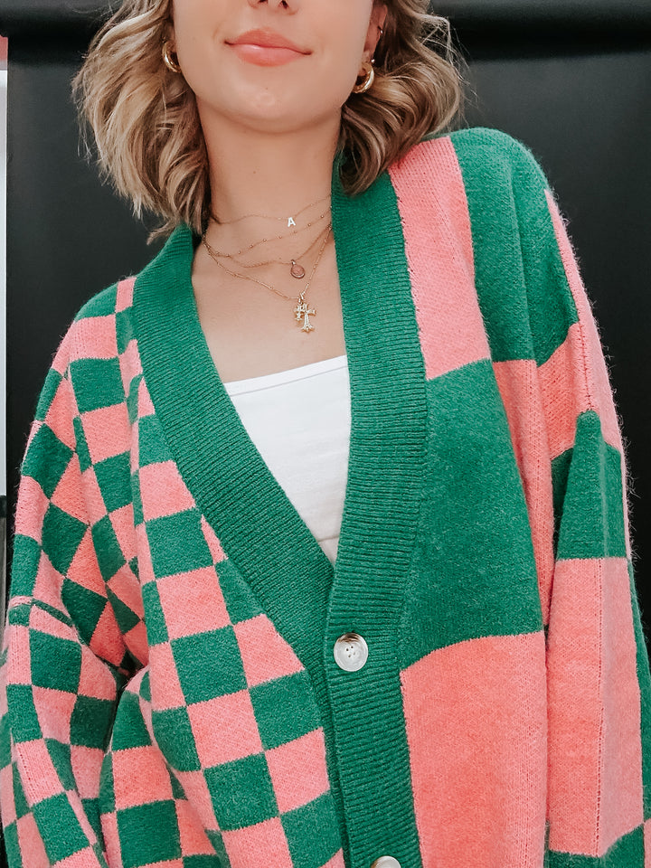 The Gracie Checkered Cardigan