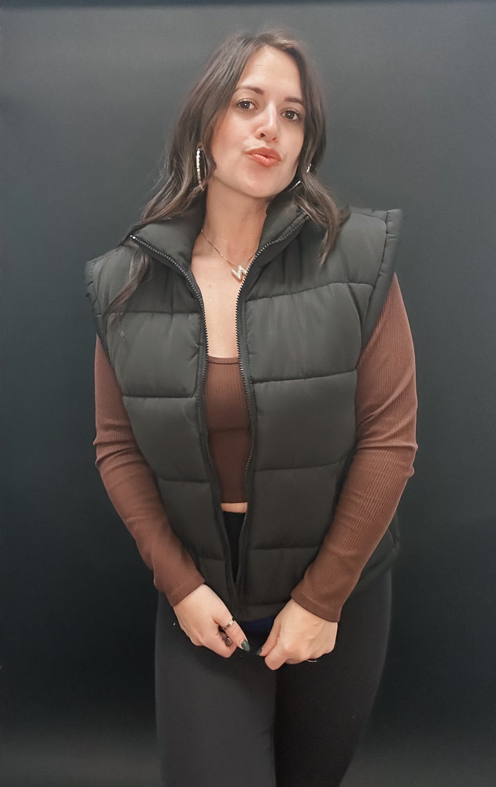 High Neck Casual Comfy Puffer Vest