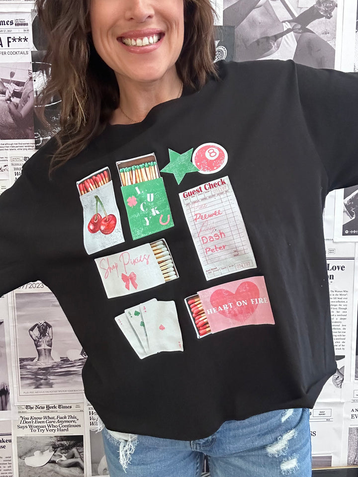 Lucky Matchbox Oversized Graphic Tee