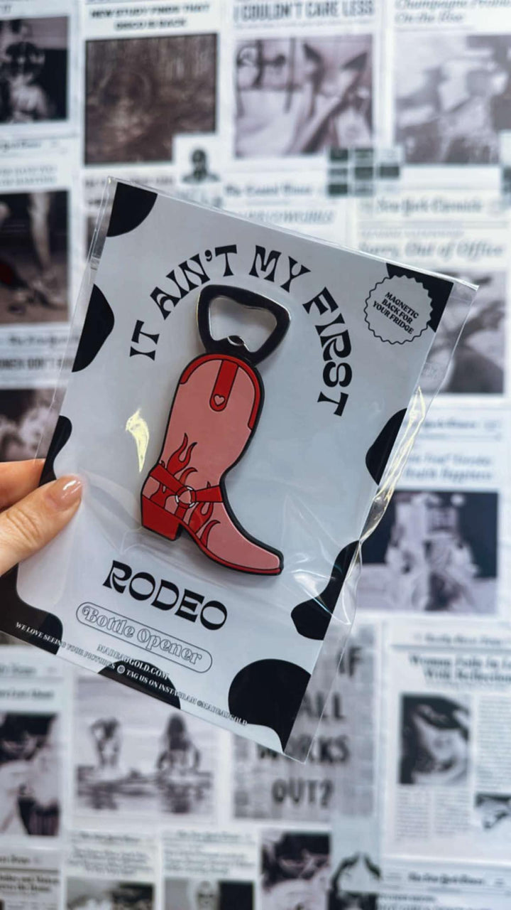 Pink Cowboy Boot Bottle Opener
