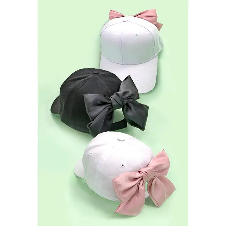 Big Bow Ribbon Baseball Hat Cap