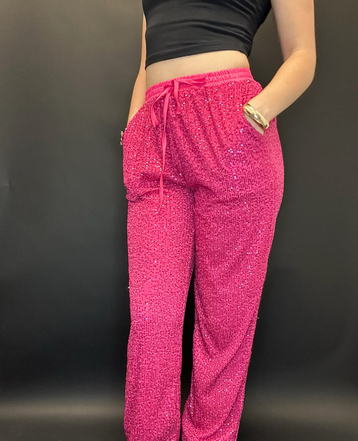 Steal The Show Sequin Joggers