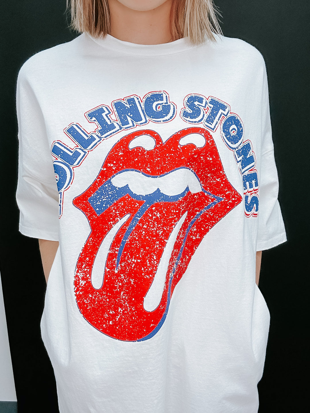 Rolling Stones Licensed Classic Graphic Print Dress