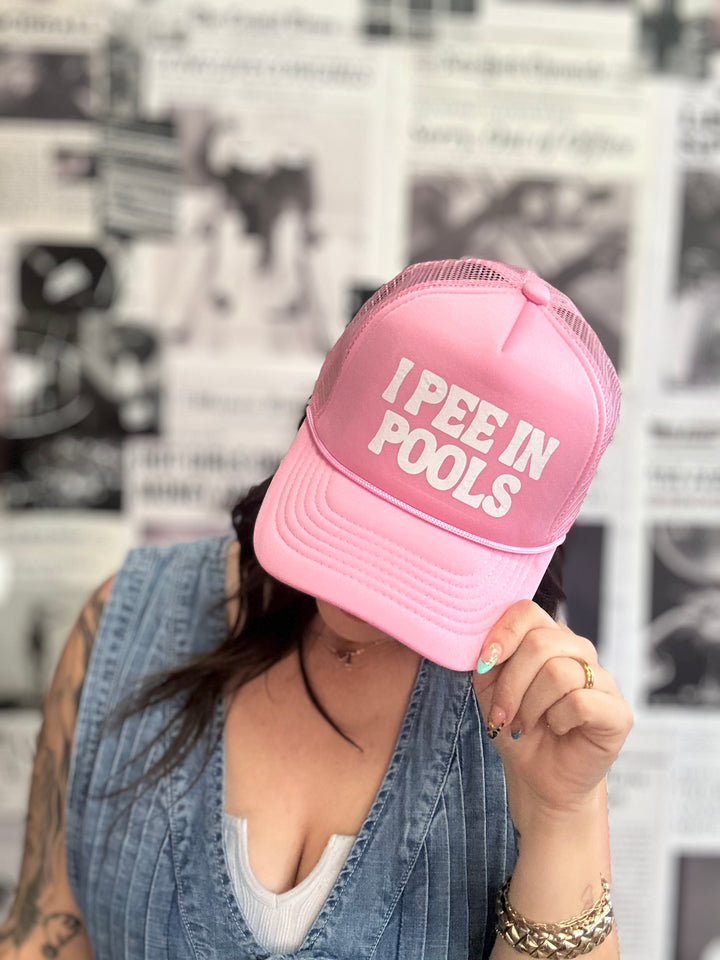 I Pee In Pools Trucker Hat