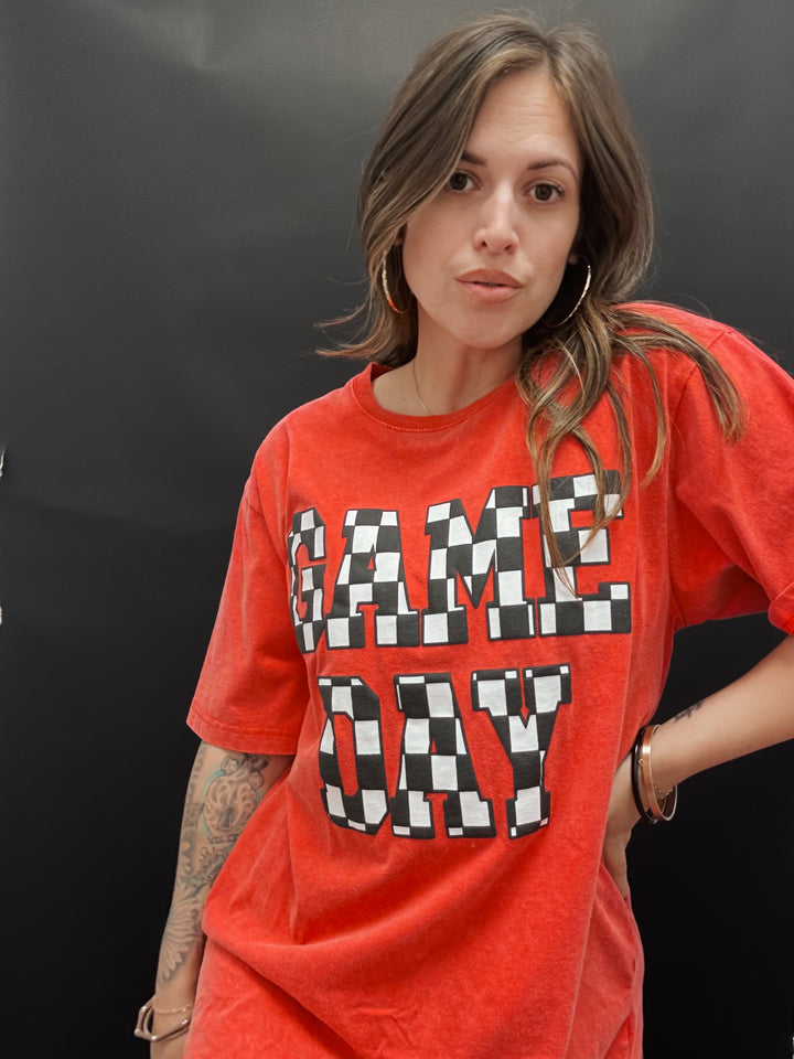 PUFF GAMEDAY CHECKERED GRAPHIC TEE