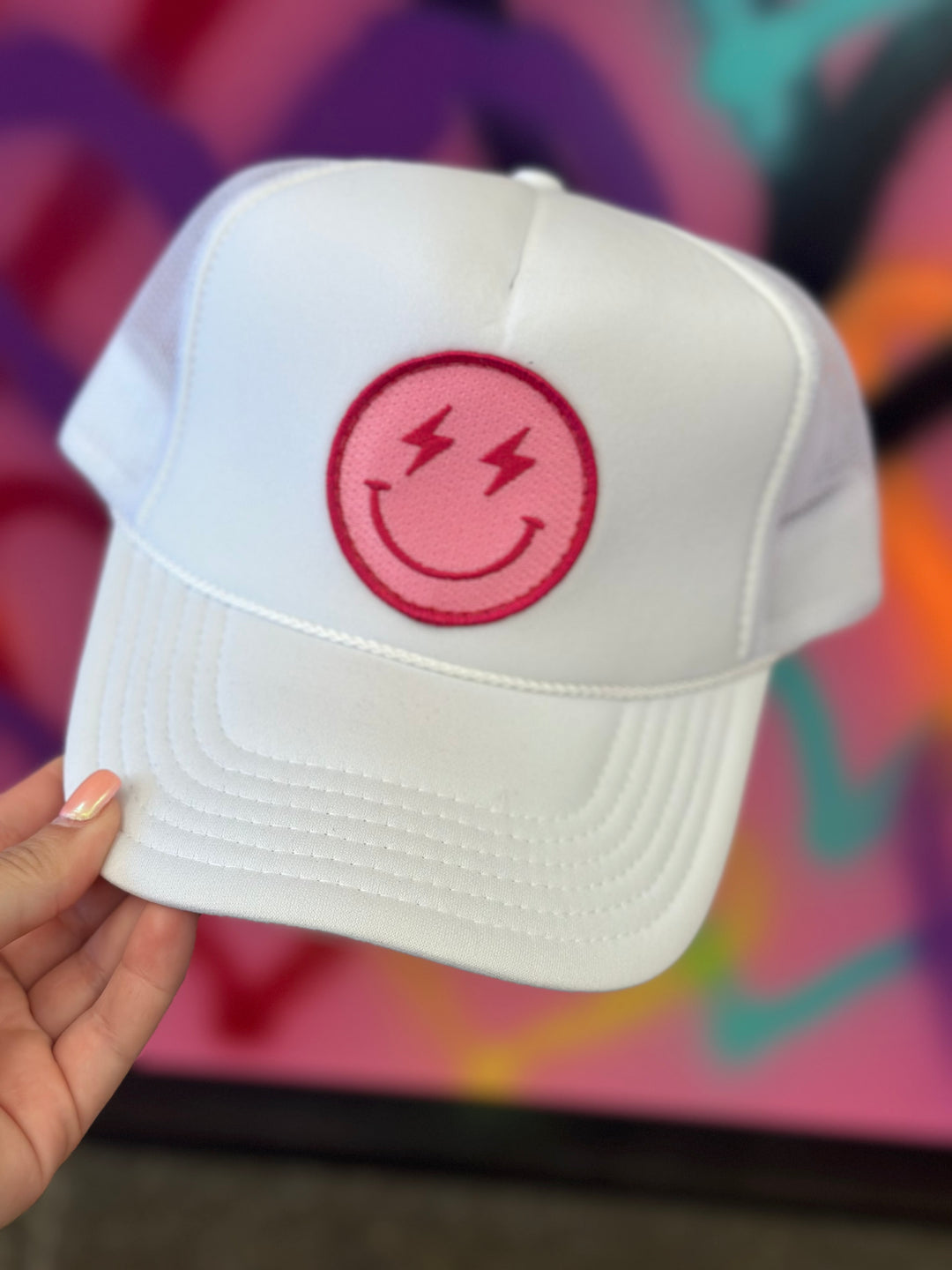 Lightning Happy Face Trucker hat