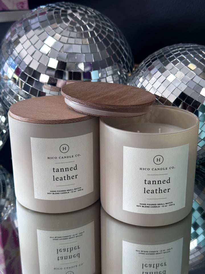 Tanned Leather Candle