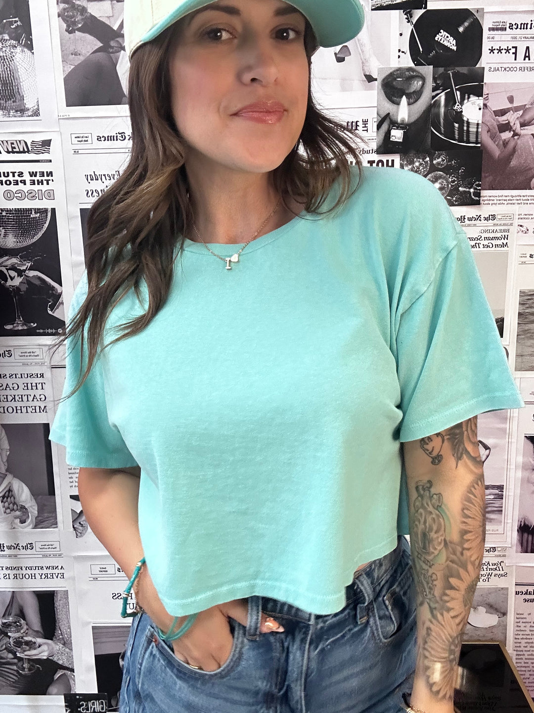 The Avila Washed Crop Tee