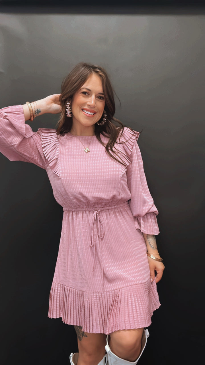 The Mia Ruffle Sleeve Dress