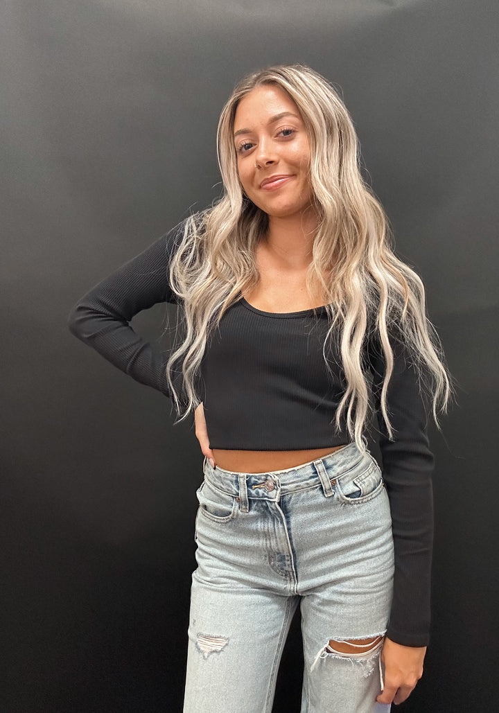 The Easy Does It Casual Fitted Crop Top