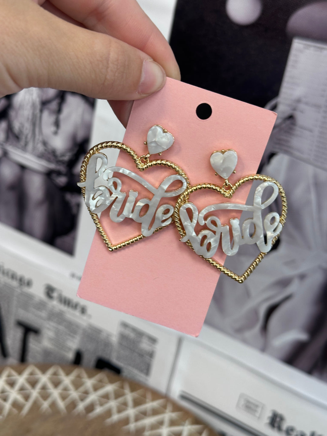 Bride Heart Earrings