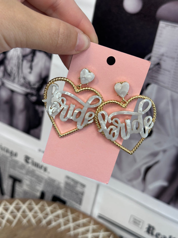 Bride Heart Earrings