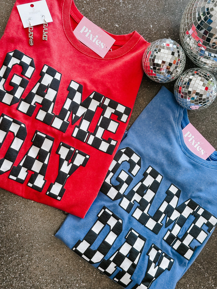 PUFF GAMEDAY CHECKERED GRAPHIC TEE