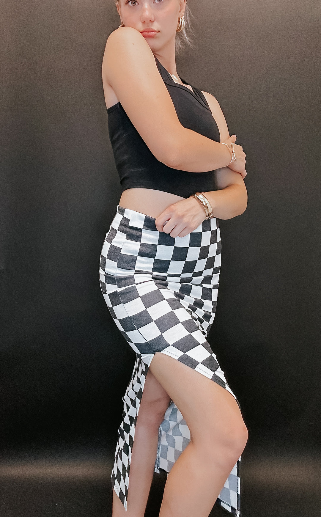 The Leann Checkered Skirt