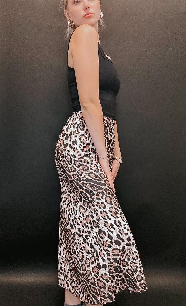 Leopard Print Maxi Skirt