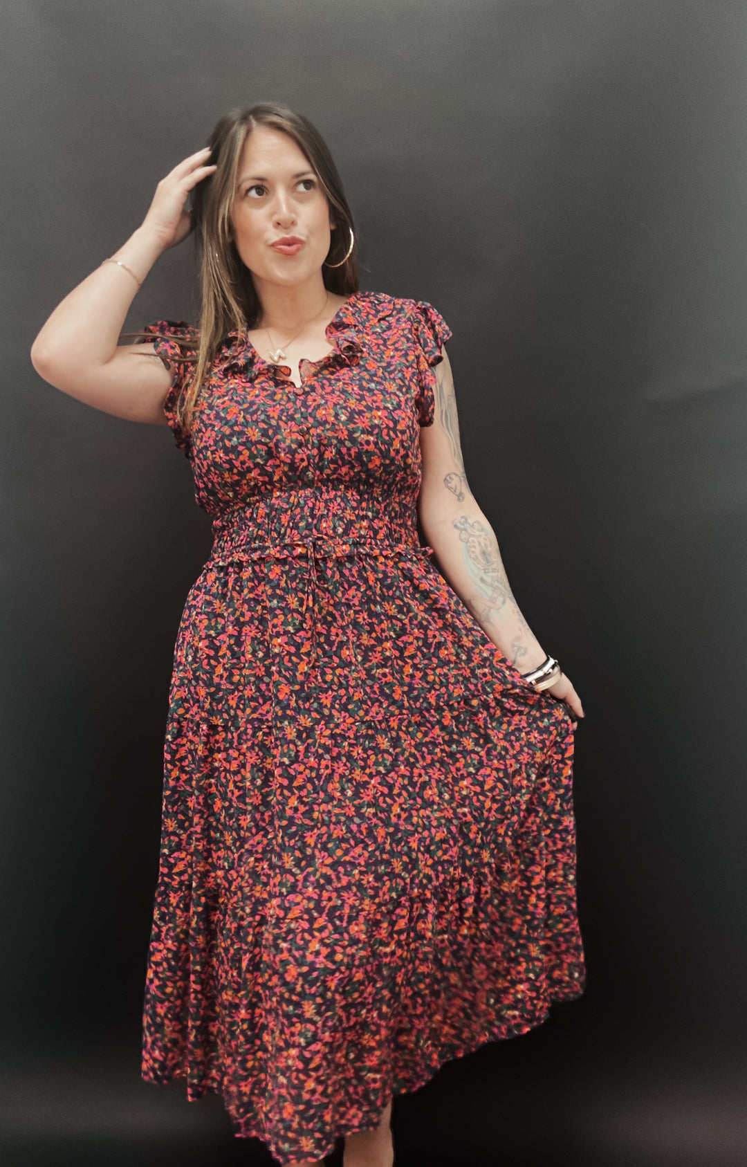 The Kendra Floral Midi Dress