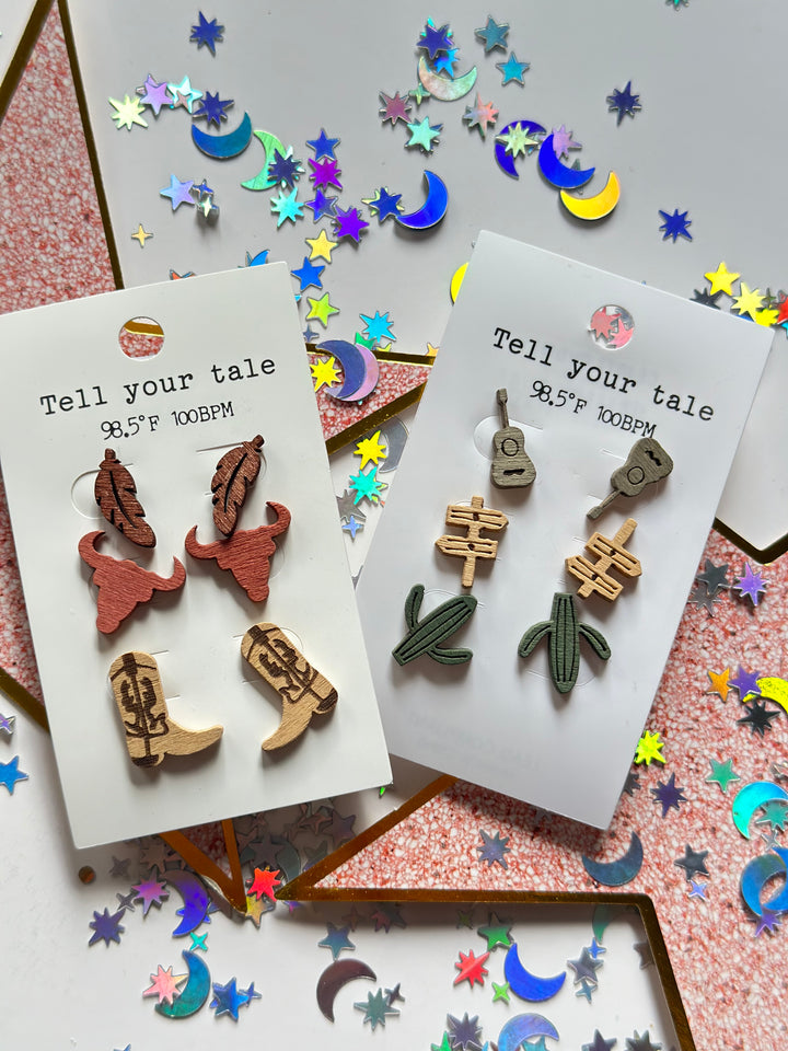 Western Stud Earring Set