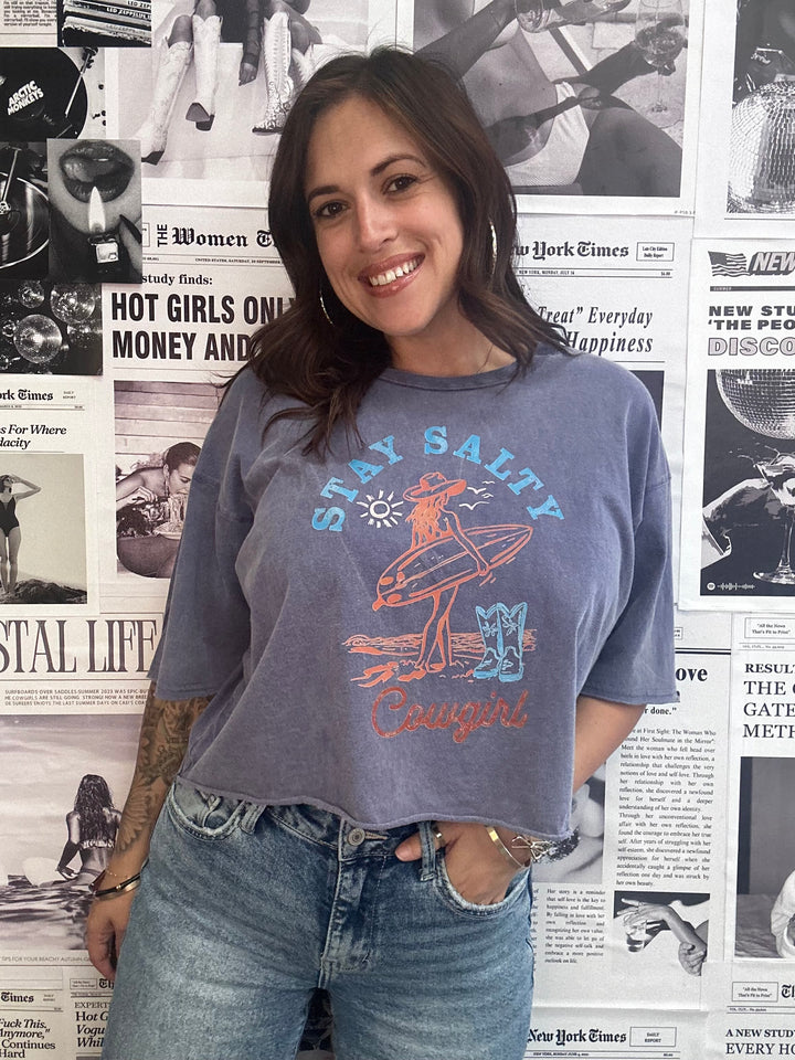 Stay Salty Crop Graphic Tee