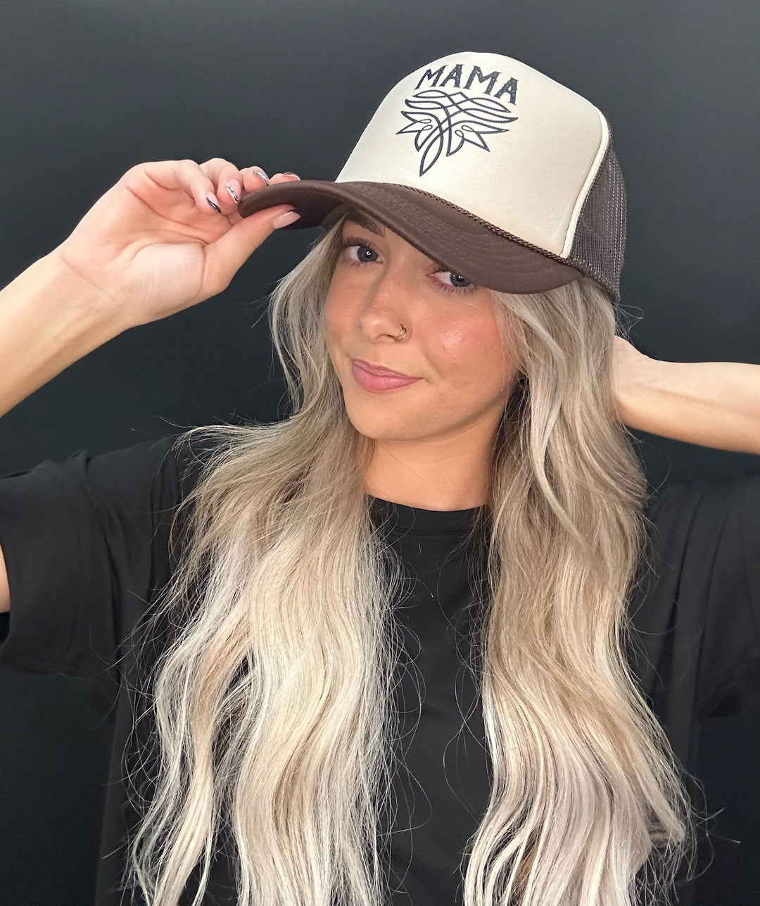 Boot Stitch Mama Trucker Hat