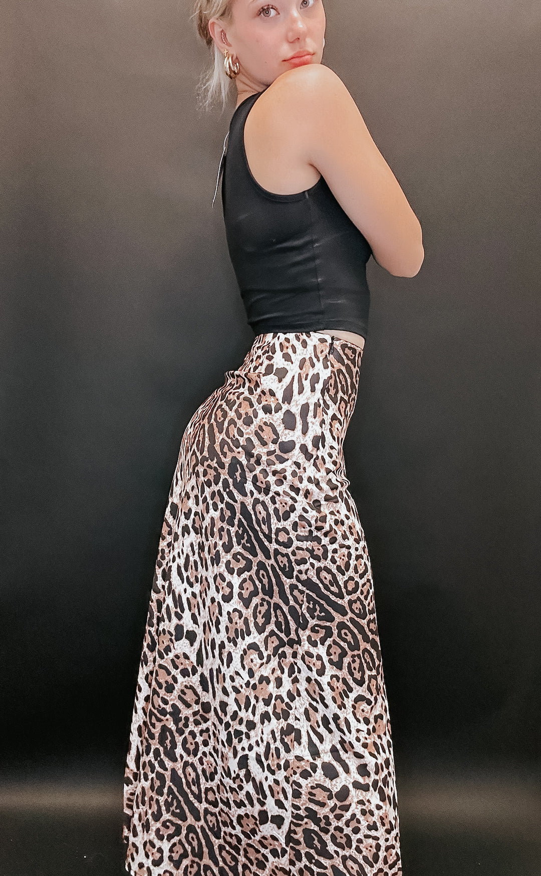 Leopard Print Maxi Skirt