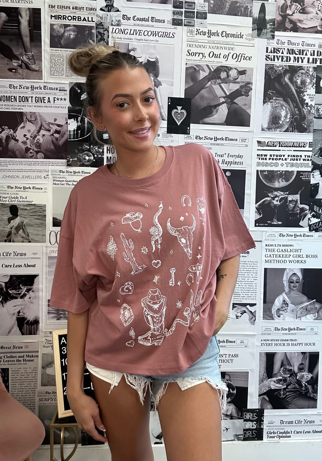 Wild West Collage Graphic Tee