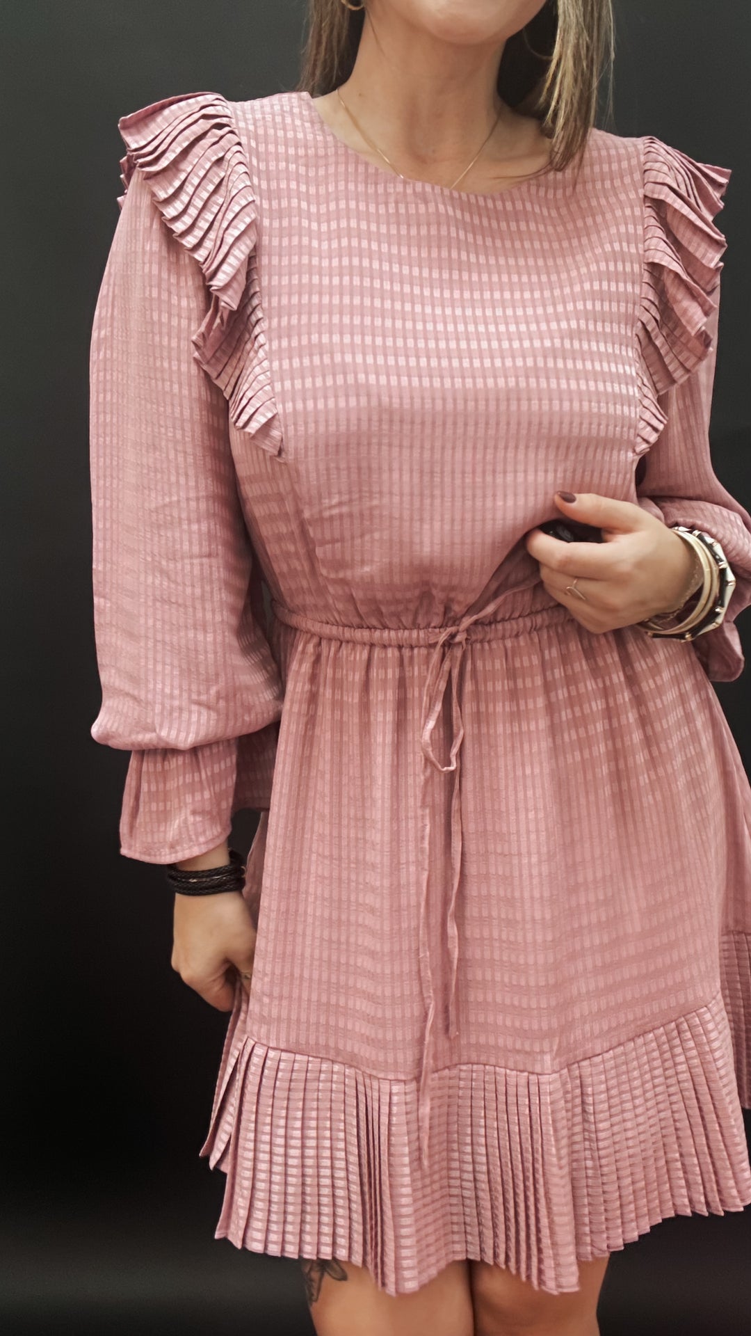 The Mia Ruffle Sleeve Dress