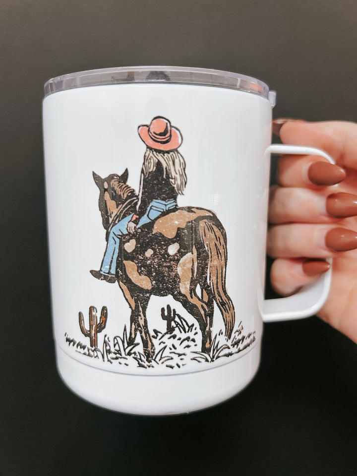 Desert Cowgirl Travel Mug