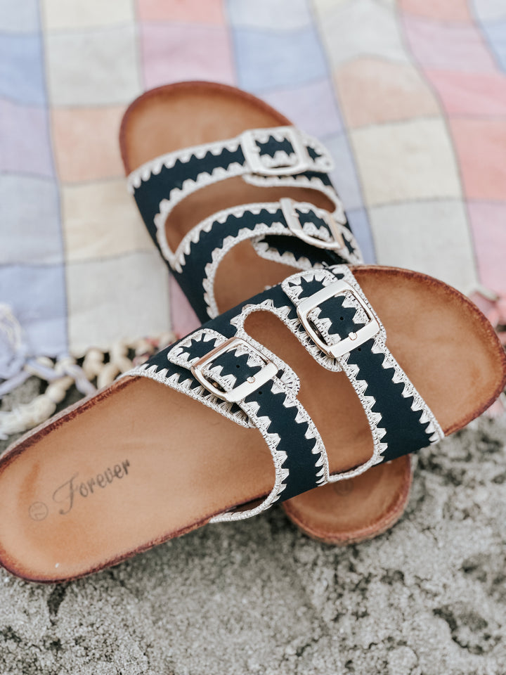 The Sadie Blanket Stitch Slides