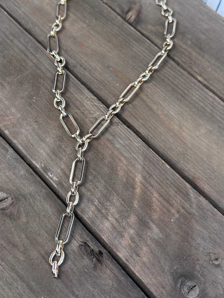 Elevated Y Link Chain Necklace