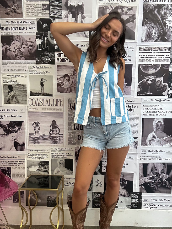 The Phoebe Stripe Vest