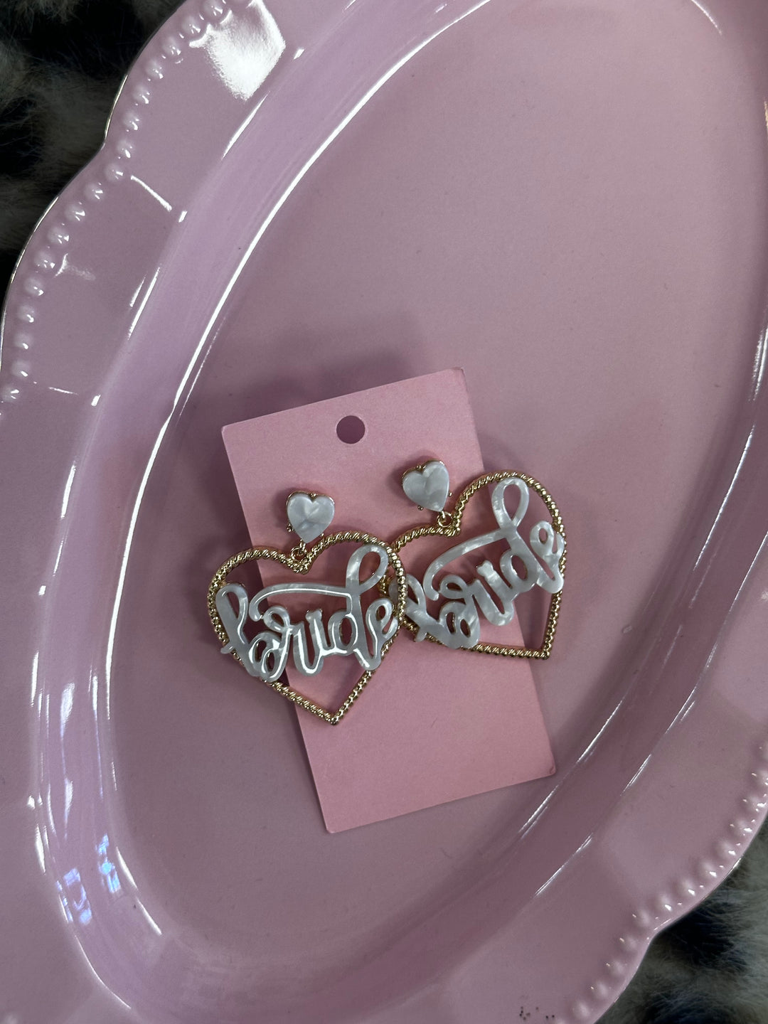 Bride Heart Earrings