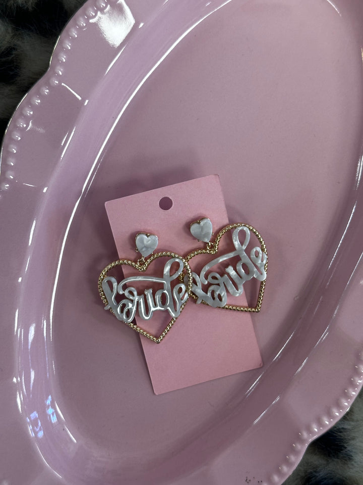 Bride Heart Earrings
