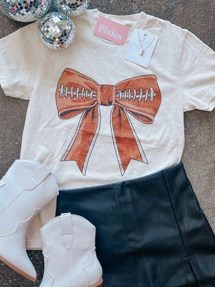 Coquette Bow Football Tee