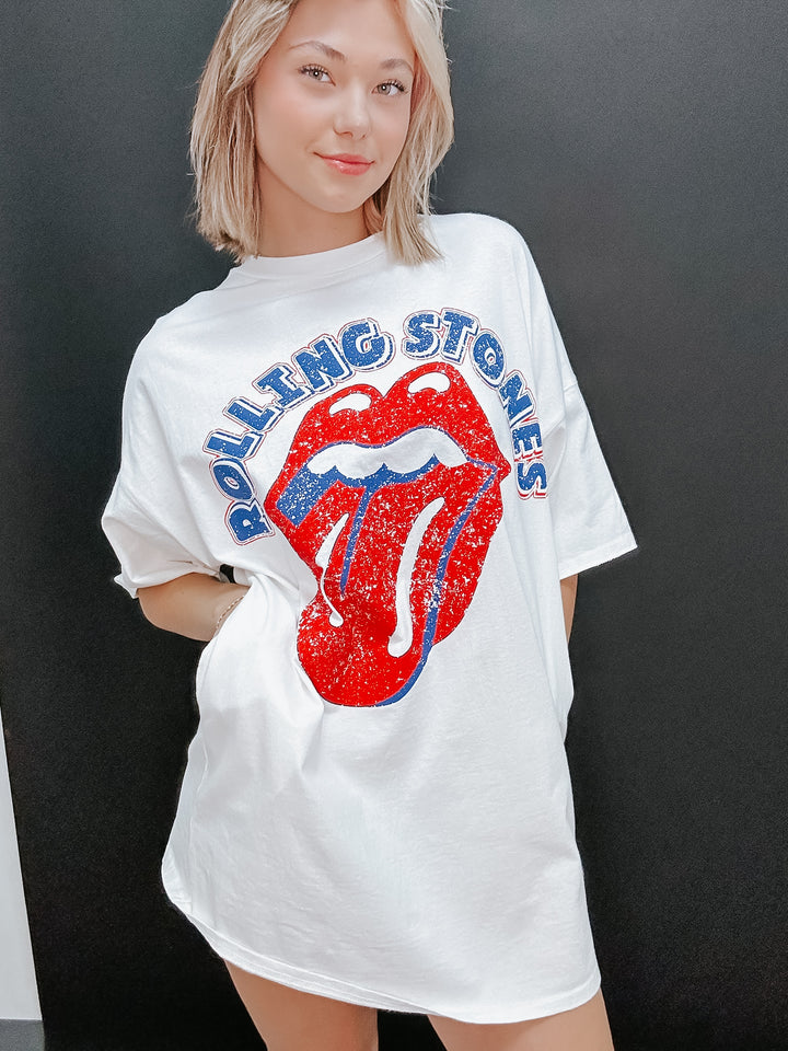 Rolling Stones Licensed Classic Graphic Print Dress