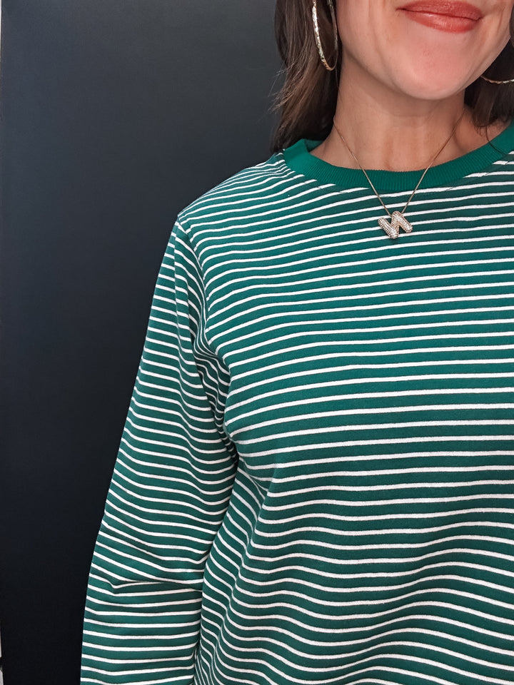 The Abby French Terry Stripe Top