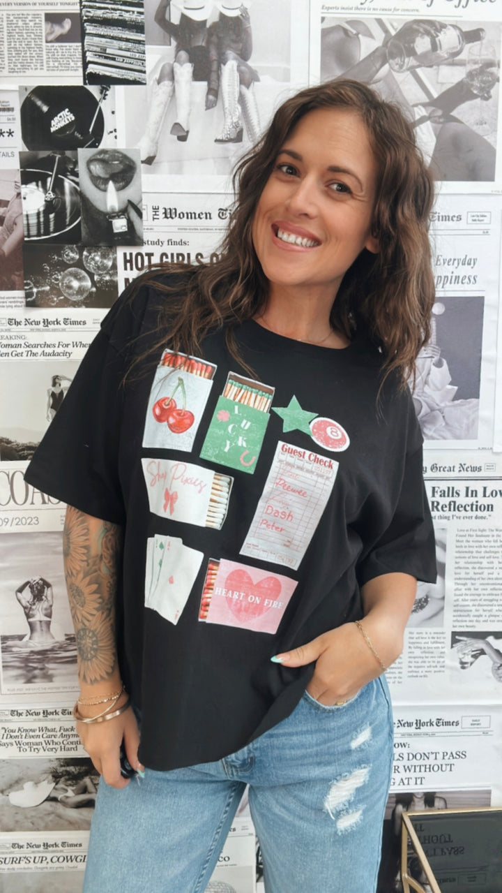 Lucky Matchbox Oversized Graphic Tee