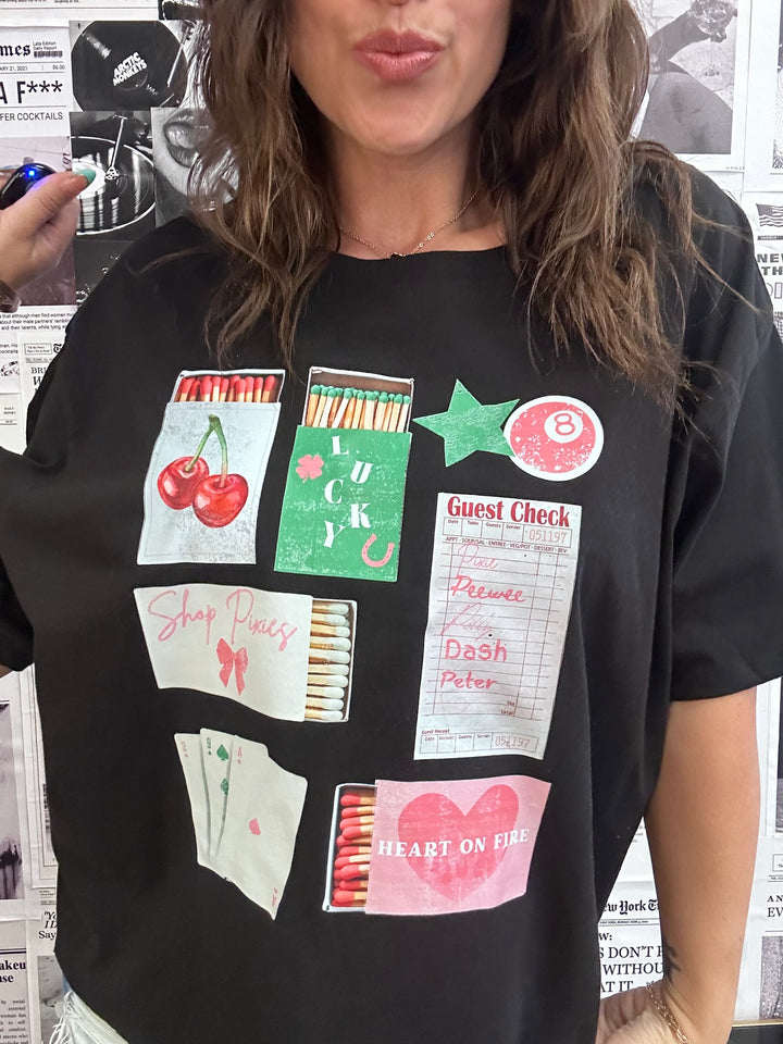 Lucky Matchbox Oversized Graphic Tee