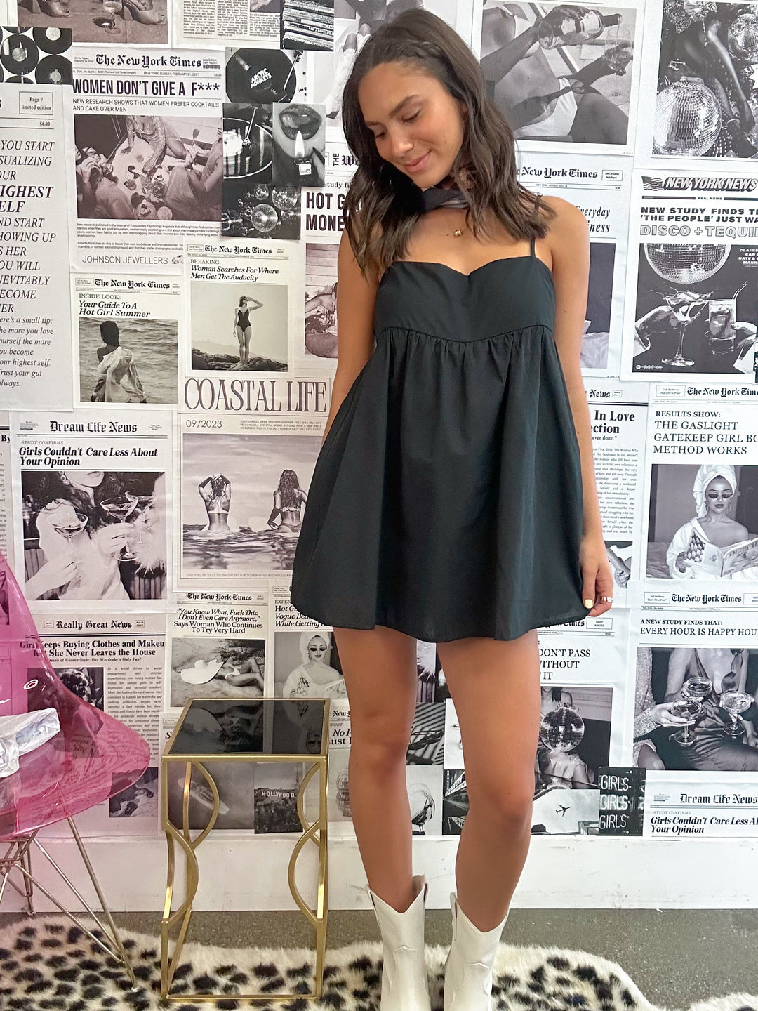 Tan Lines & Times Romper Mini Dress