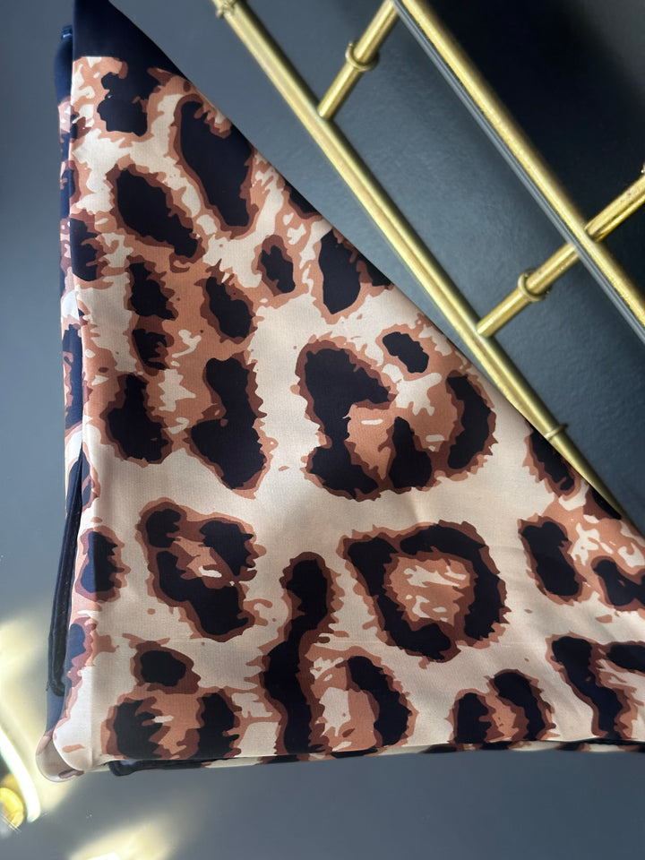 Leopard Print Silky Bandana